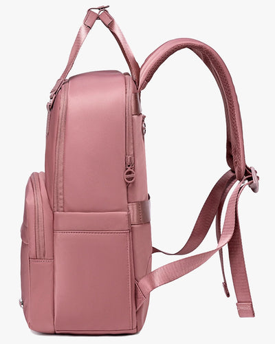 mochila veneza lateral rosa nylon 1680d premium resistente durável mochila feminina executiva impermeável hydroshield anti-riscos qualidade superior