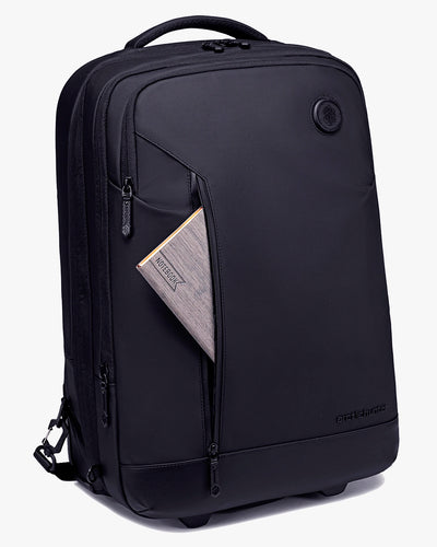mochila de viagem com rodinhas executiva route one levatte 17.3 polegadas mochila 3 em 1 mala de rodinhas preta mochila profissional trabalho viagem negócios