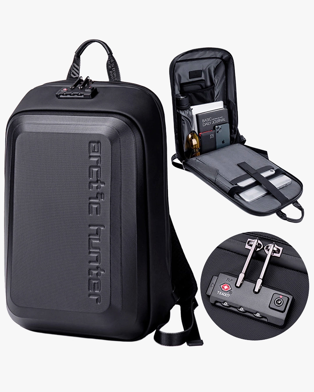 Mochila Antifurto Executiva Reforçada Com Trava TSA Modelo Pro Hunter