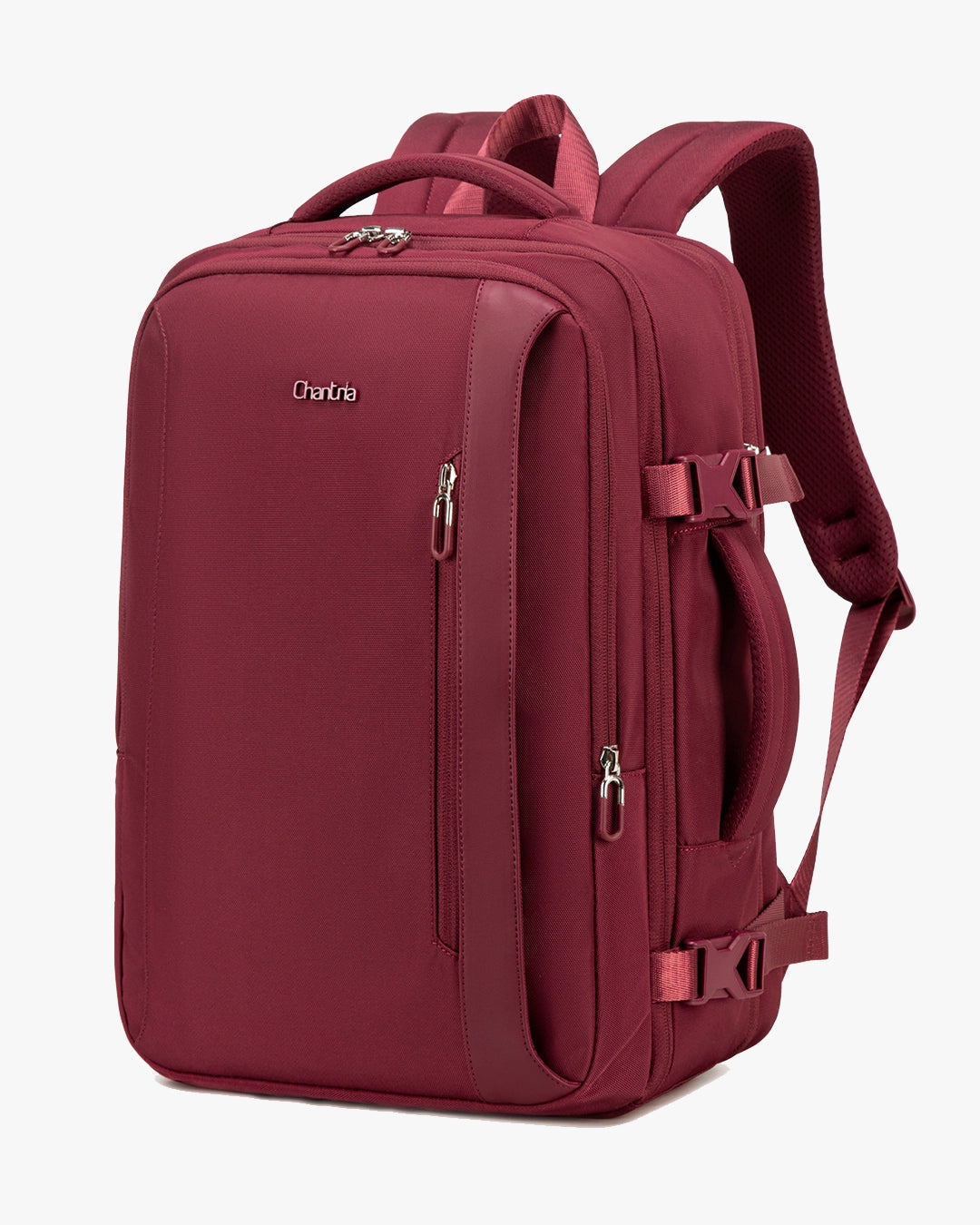 mochila feminina bella levatte rosa 50 litros expansível notebook 15.6 bagagem de mão viagem elegante nylon 1680d impermeável
