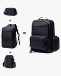 mochila defender preta ângulo sistema modular 3 em 1 mochila shoulder bag bolsa executiva versátil adaptável rotina urbana trabalho viagem negócios