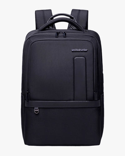 mochila executiva expansível expand levatte preta 30 litros notebook 15.6 usb impermeável poliéster 1680d trabalho viagem masculina leve elegante