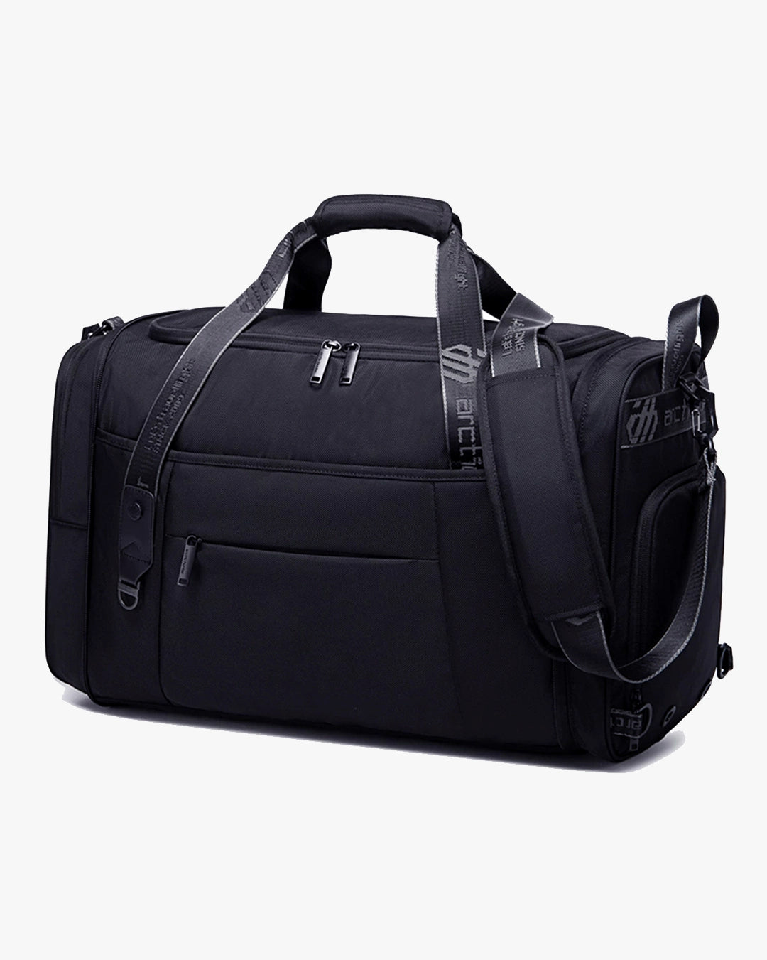 mala bolsa viagem 3 em 1 expansível fenix levatte preta 40 litros poliéster 1680d hydroshield notebook 15.6 abertura 180 bagagem mão bonita espaçosa academia