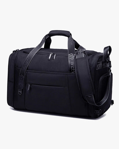 mala bolsa viagem 3 em 1 expansível fenix levatte preta 40 litros poliéster 1680d hydroshield notebook 15.6 abertura 180 bagagem mão bonita espaçosa academia