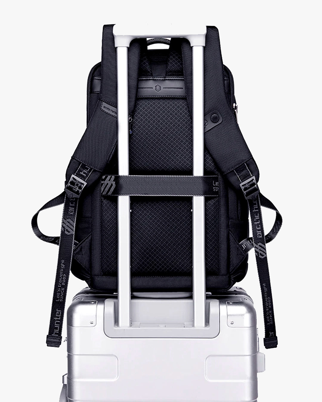 alças ajustáveis reforçadas mochila harvey acoplamento mala viagem rodinhas aeroporto mãos livres 37 litros 1.8kg executiva masculina bagagem de mão carry-on