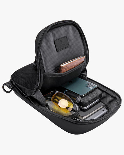 2 compartimentos independentes huepack divisórias tablet carteira documentos porta-chaveiro integrado organização inteligente shoulder bag urbana tudo lugar certo
