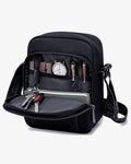 2 compartimentos independentes zíper shoulder bag raptor tablet documentos celular fone carregador cada item lugar certo