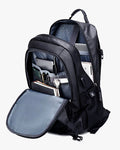 interior mochila hybrid 4 compartimentos zíper notebook 15.6 celular porta-canetas chaveiro organização profissional completa