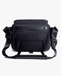 costas l-device bolso mesh lateral powerbank alça traseira mala rodinhas aeroporto viagem fotógrafo mãos livres setup completo
