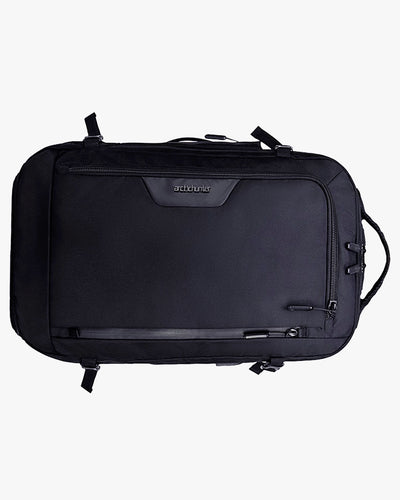 mochila viagem expansível pack-r levatte preta grande capacidade notebook 15.6 abertura mala zíper ykk resistente água fitas compressão viagem longa sem despachar bagagem carry-on aeroporto