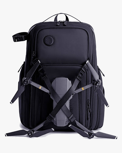 mochila fotográfica photographer x levatte preta 50 litros poliéster 1680d impermeável câmera dslr mirrorless lentes drone tripé notebook 17.3 usb fotógrafo profissional