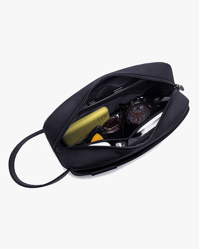 interior travel-t abertura ampla acesso total divisórias mesh produtos higiene perfume carregador cabo airpods relógio chaves organização real sem bagunça