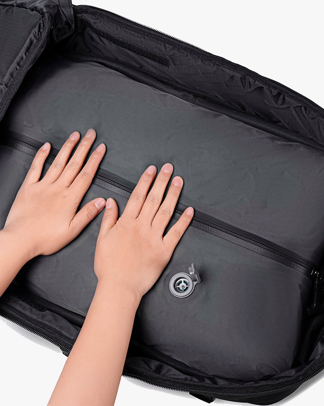 mochila air vacuum expansão capacidade ampliada 50 litros mochila viagem longa roupas acessórios mais espaço