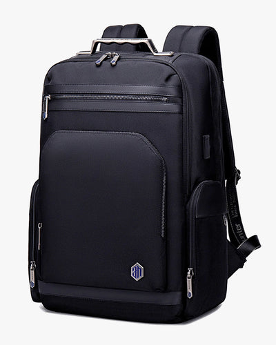 mochila executiva ezotc-x levatte preta 45 litros 1.4kg poliéster 1680d trava tsa notebook 15.6 alça aço inoxidável pasta inclusa brinde detalhes metálicos robusta elegante alto padrão