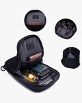 2 compartimentos independentes huepack divisórias tablet carteira documentos porta-chaveiro integrado organização inteligente shoulder bag urbana