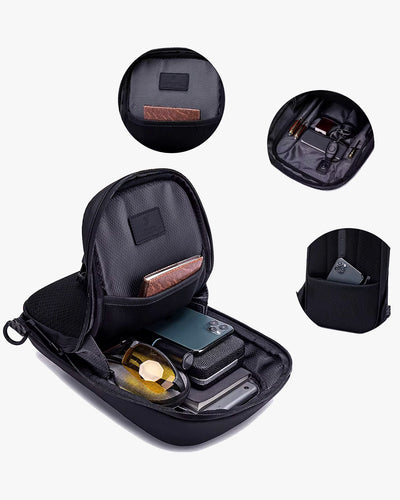 2 compartimentos independentes huepack divisórias tablet carteira documentos porta-chaveiro integrado organização inteligente shoulder bag urbana