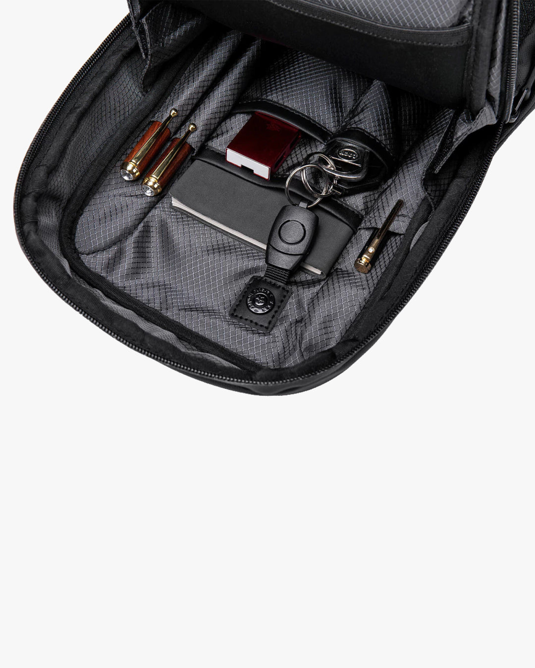 2 compartimentos independentes huepack divisórias tablet carteira documentos porta-chaveiro integrado organização inteligente shoulder bag urbana tudo lugar certo