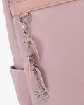 chaveiro exclusivo metálico folhas flor mochila malena incluso removível acessório moda feminina sofisticado diferencial exclusivo