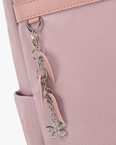 chaveiro exclusivo metálico folhas flor mochila malena incluso removível acessório moda feminina sofisticado diferencial exclusivo