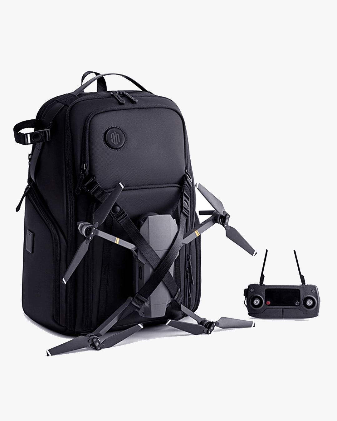 dronelock frontal mochila photographer x suporte fixação drone dji transporte seguro voo externo ensaio aéreo criador conteúdo