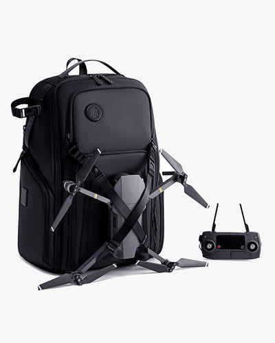 dronelock frontal mochila photographer x suporte fixação drone dji transporte seguro voo externo ensaio aéreo criador conteúdo