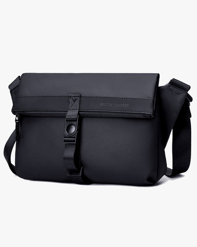 shoulder bag minimalista slim ultimate levatte preta 14 litros 0.6kg poliéster resistente antifurto oculto encaixe mala transversal masculina urbana leve discreta elegante linda qualidade