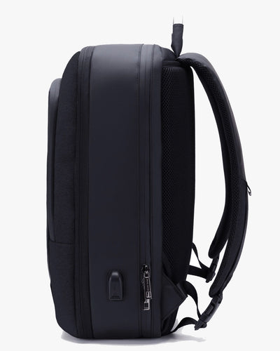 mochila garnier preta ângulo design executivo único 3 em 1 mochila mala shoulder bag sistema expansão inteligente viagem trabalho