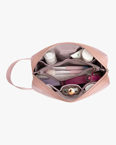 forro interior impermeável necessaire aurora proteção vazamentos frascos cremes perfume pressão avião necessaire viagem segura