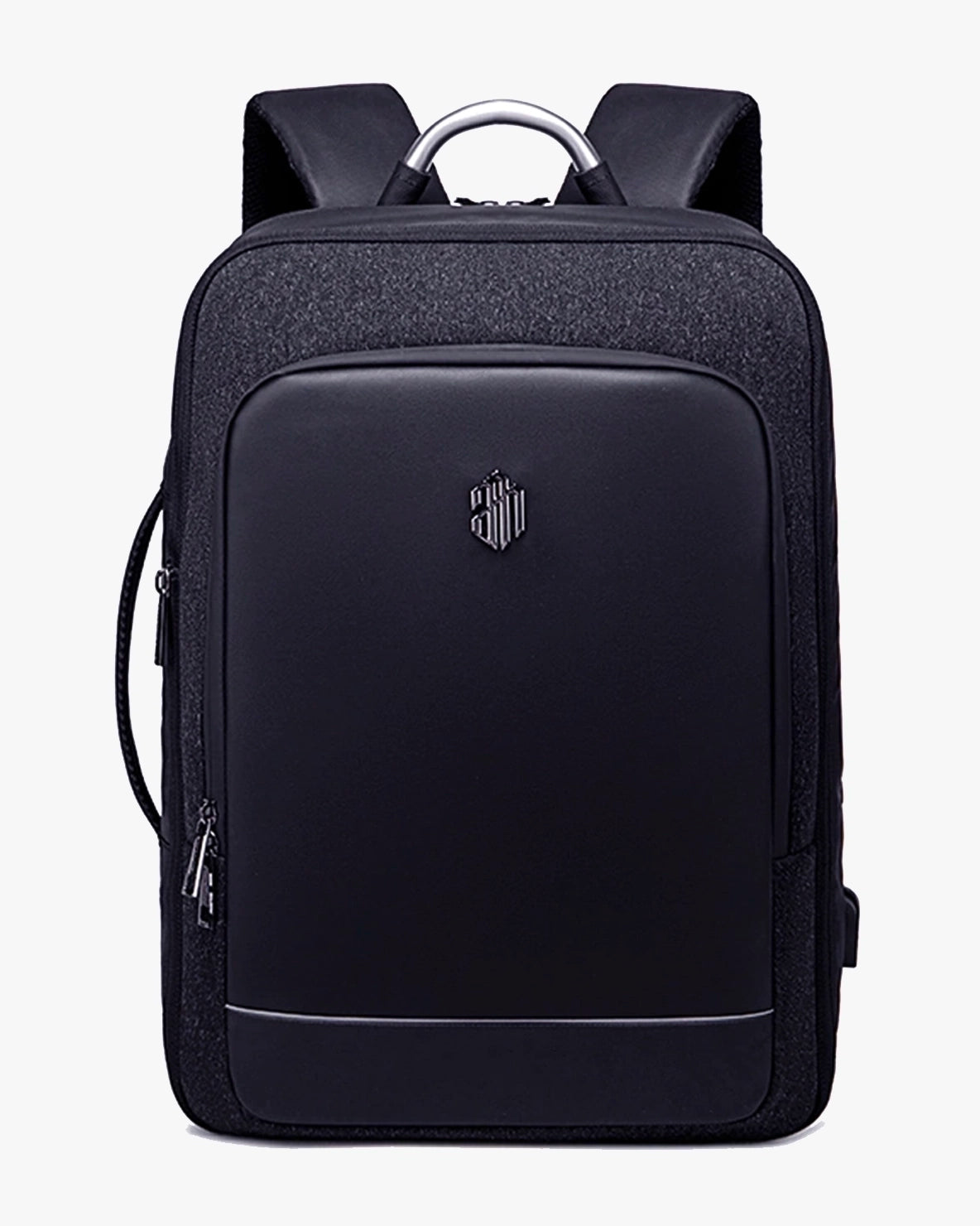 mochila executiva expansível 3 em 1 garnier levatte preta 60 litros notebook 17.3 abertura 180 graus shoulder bag destacável inclusa poliéster 1680d impermeável bagagem mão