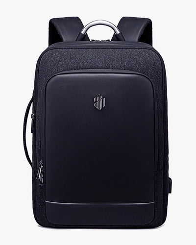 mochila executiva expansível 3 em 1 garnier levatte preta 60 litros notebook 17.3 abertura 180 graus shoulder bag destacável inclusa poliéster 1680d impermeável bagagem mão