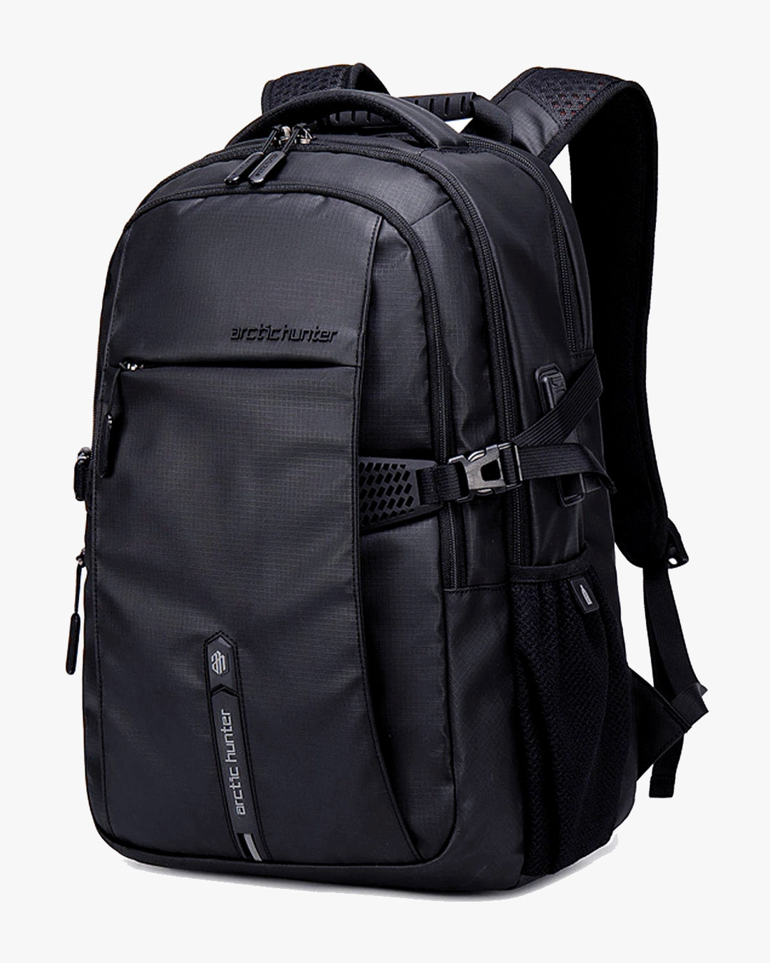 mochila executiva slim essential levatte preta 35 litros 1kg notebook 15.6 usb impermeável 4 compartimentos trabalho faculdade urbana discreta