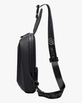 shoulder bag huepack lateral preta 31x18x10cm eva semi-rígido poliéster impermeável design urbano moderno bolsa transversal masculina resistente durável premium acabamento