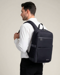 mochila axis lateral design slim clean mochila executiva urbana resistente água anti-riscos zíper YKK qualidade premium durável