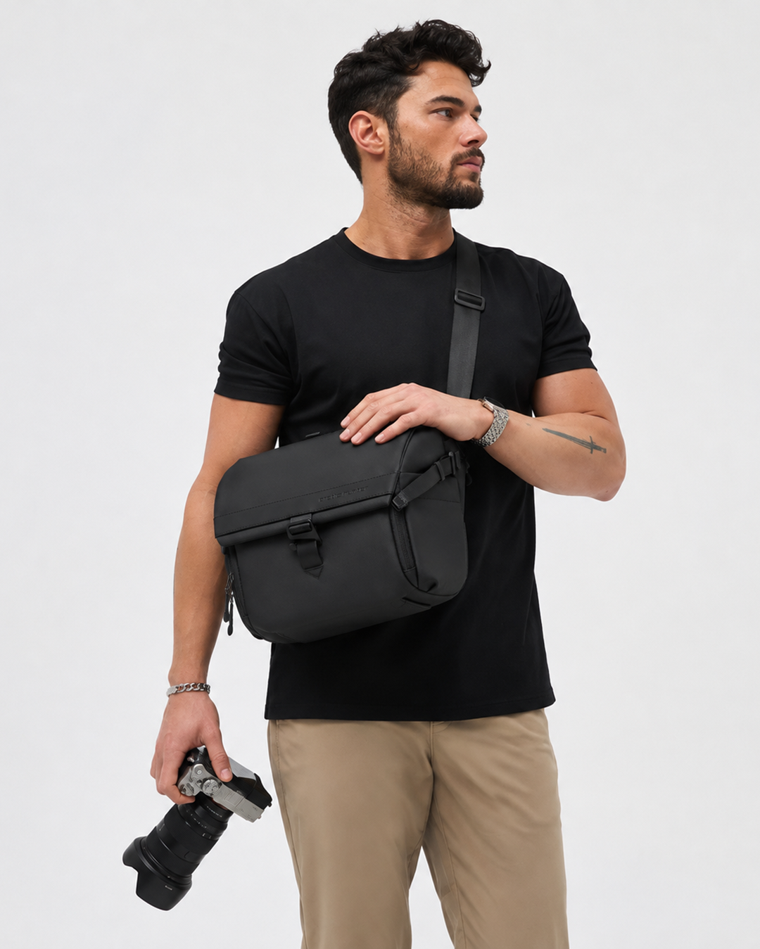 Bolsa Transversal Shoulder Bag Para Câmera Fotográfica e Lentes Modelo L-Device