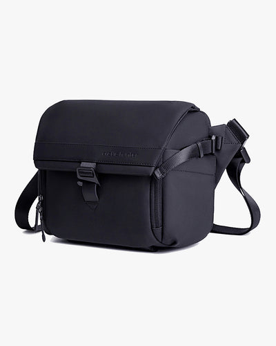 shoulder bag fotográfica l-device levatte preta 15 litros câmera dslr mirrorless suporte tripé poliéster 1680d impermeável fotógrafo criador conteúdo ensaios eventos