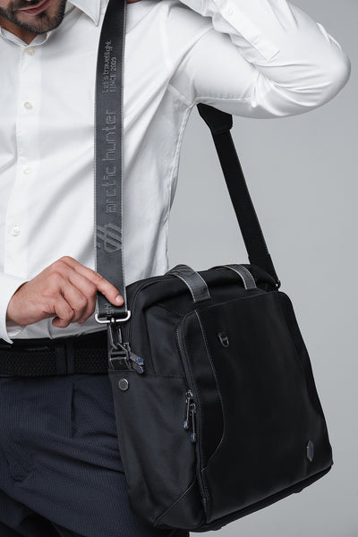 alça transversal ajustável removível pasta postman-pro uso ombro tiracolo deslocamento ergonômico pasta executiva versátil masculina corporativa confortável