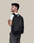 mochila executiva expansível expand levatte preta 30 litros notebook 15.6 usb impermeável poliéster 1680d trabalho viagem masculina leve elegante