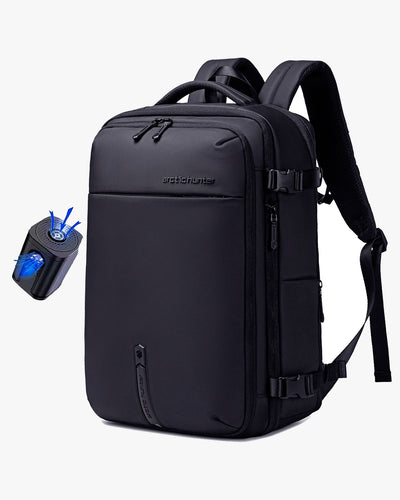 mochila air vacuum lateral expansível vácuo tecido à prova d'água zíper YKK mochila viagem executiva leve confortável resistente durável