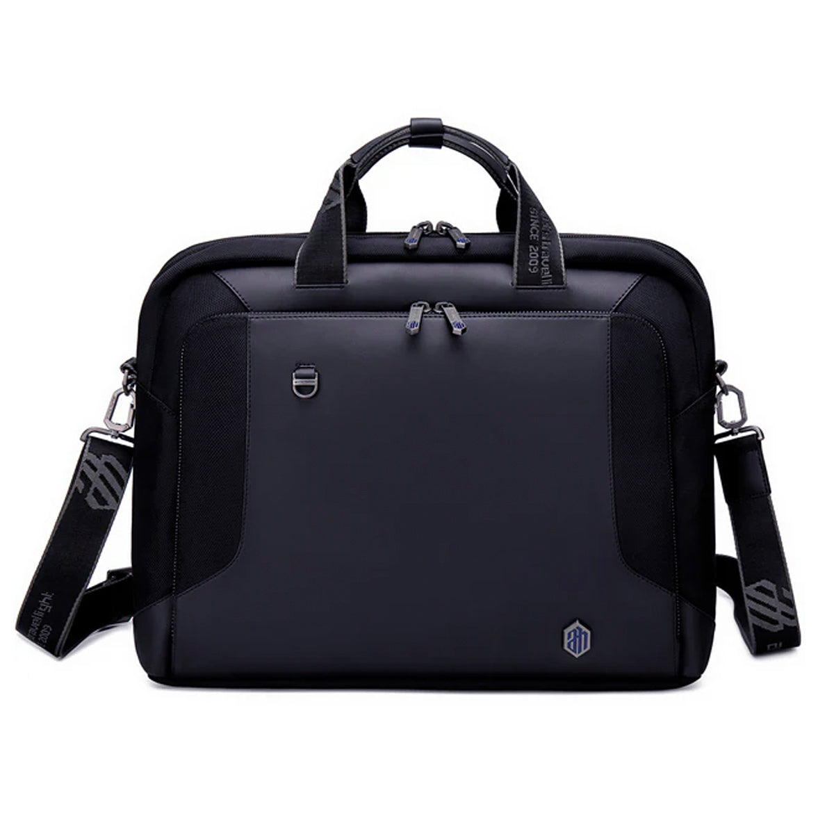 pasta executiva premium postman-pro levatte preta notebook 15.6 couro alça transversal removível alça mão dupla zíper premium masculina negócios trabalho alto padrão elegante sofisticada
