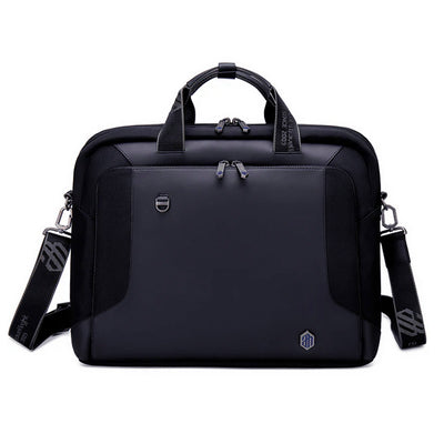 pasta executiva premium postman-pro levatte preta notebook 15.6 couro alça transversal removível alça mão dupla zíper premium masculina negócios trabalho alto padrão elegante sofisticada