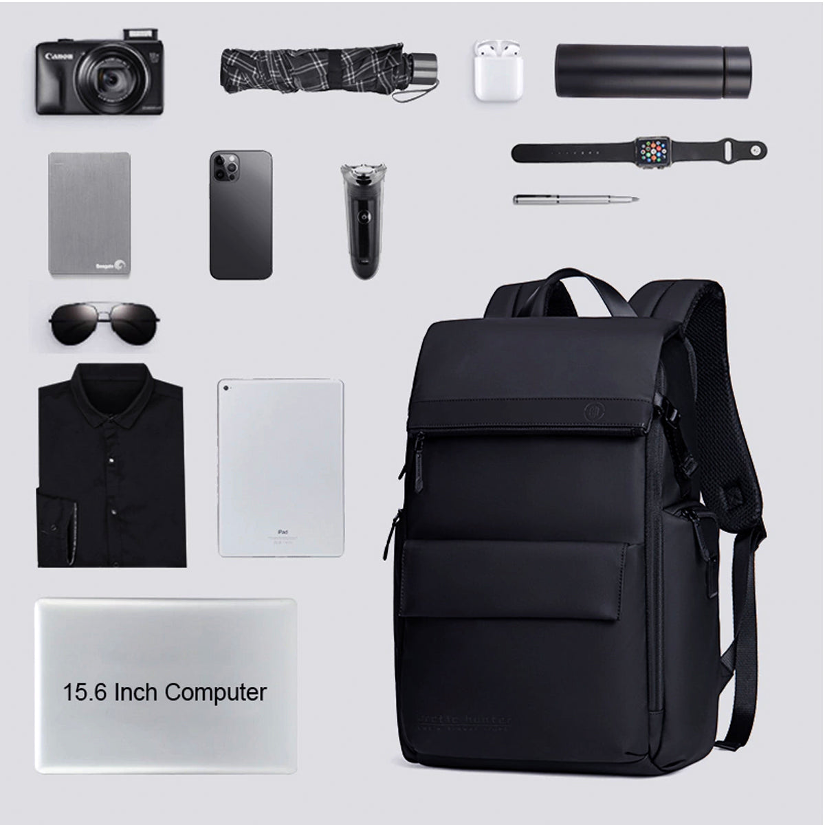 mochila urbanity preta detalhe compartimento notebook 15.6 encaixe seguro proteção impactos arranhões cotidiano executiva masculina premium