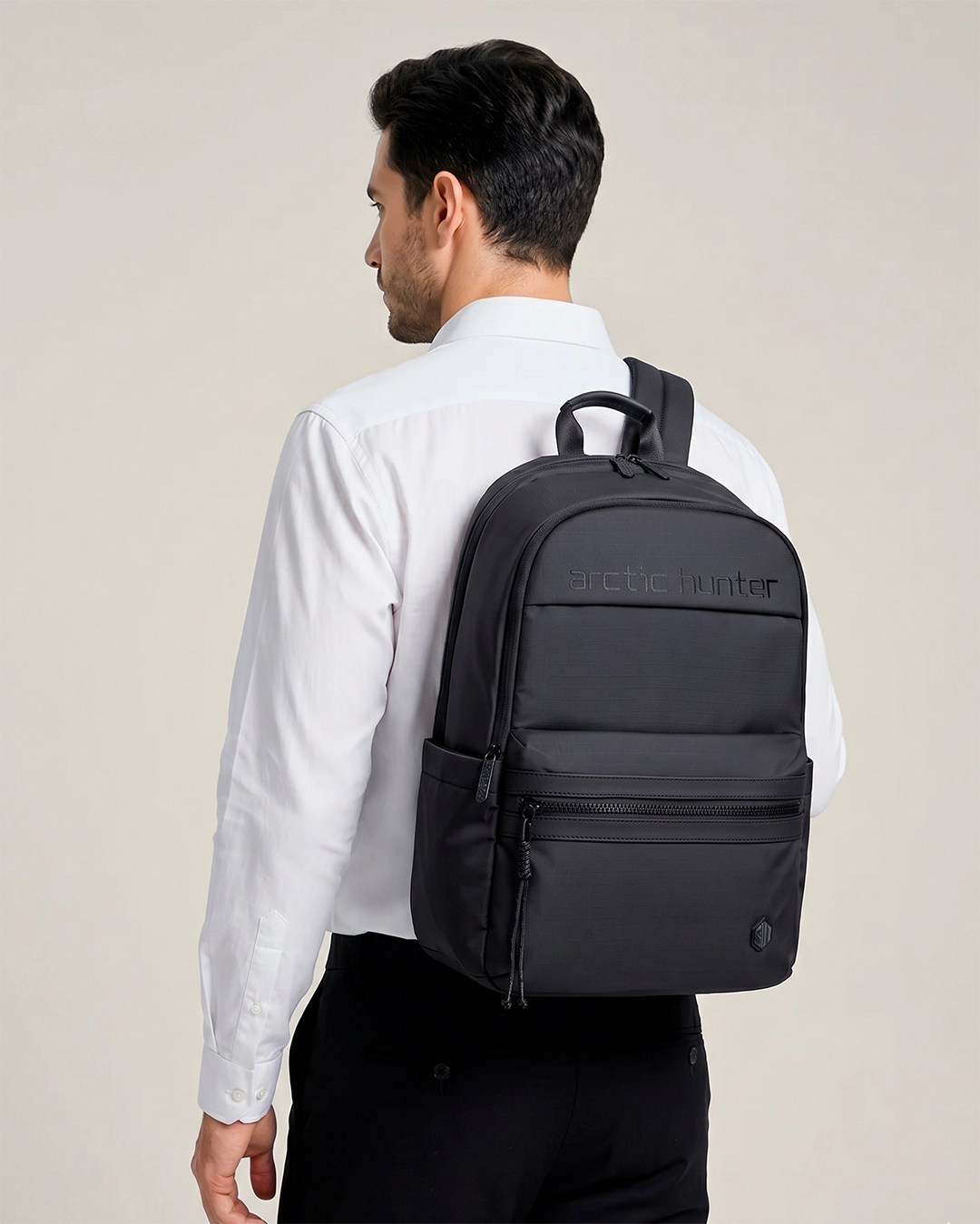 mochila slim executiva colden levatte preta 25 litros 0.8kg 9cm espessura notebook 15.6 poliéster premium resistente água leve discreta trabalho faculdade urbana minimalista não sente peso