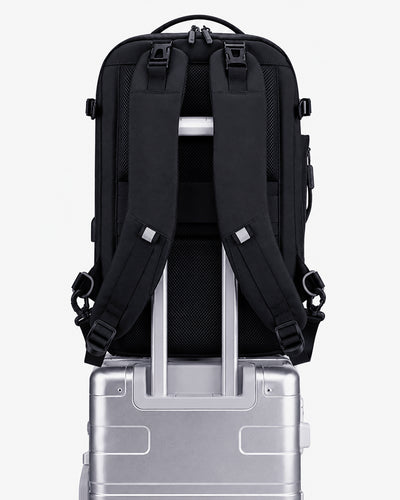 alça mala rodinhas compact-mac bagagem de mão carry-on aeroporto terminal mãos livres deslocamento executivo viagem negócios