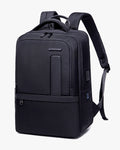 mochila executiva expansível expand levatte preta 30 litros notebook 15.6 usb impermeável poliéster 1680d trabalho viagem masculina leve elegante