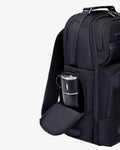 mochila harvey lateral preta 47x31x17cm 1.8kg estrutura reforçada material rígido beleza design clean masculina executiva corporativa elegante sofisticada durável