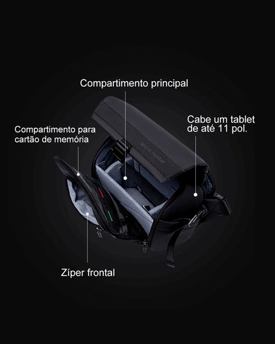zíper ykk premium shoulder bag l-device abertura suave resistente durável uso intenso diário fotógrafo fechamento hermético proteção