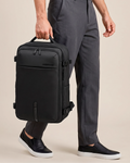 mochila de viagem expansível 50l compressão vácuo air vacuum levatte preta mochila carry-on bagagem de mão impermeável anti-riscos mochila executiva nômade digital