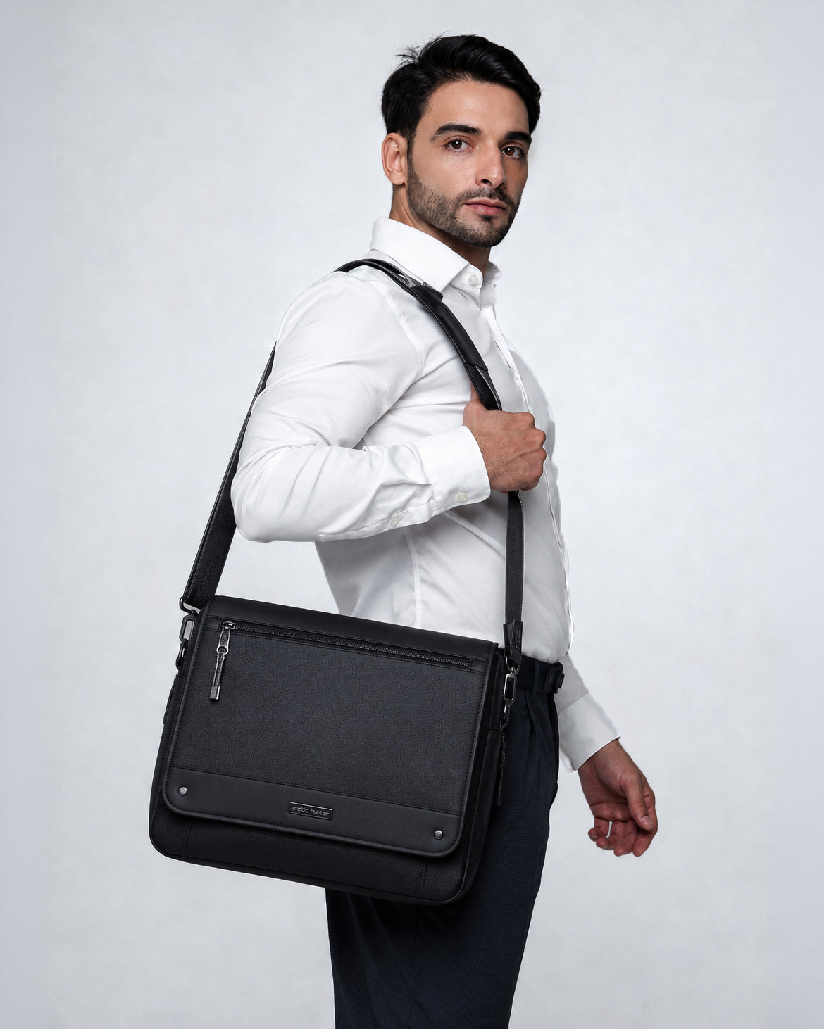 Bolsa Transversal Para Notebook 15,6" Executiva De Negócios Modelo Aspect