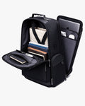 interior mochila ezotc-x 6 compartimentos organizados notebook 15.6 tablet 12.1 celular canetas acessórios chaveiro integrado organização avançada executiva tudo lugar certo