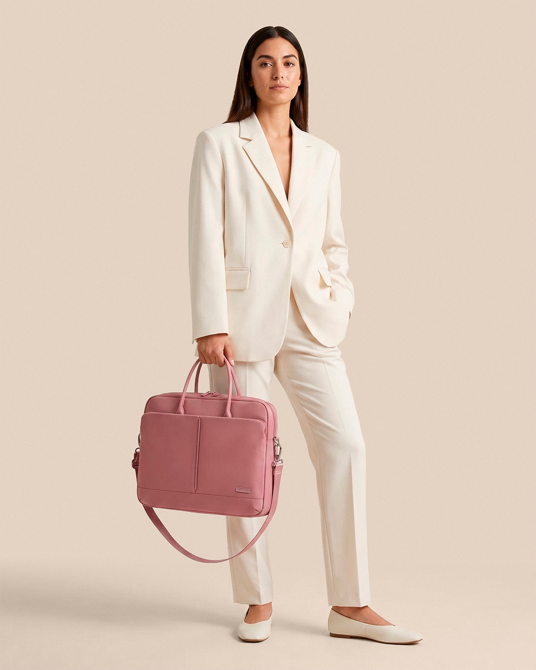 pasta executiva harmonia rose preta bege cores disponíveis feminina notebook 15.6 pasta negócios corporativa levatte